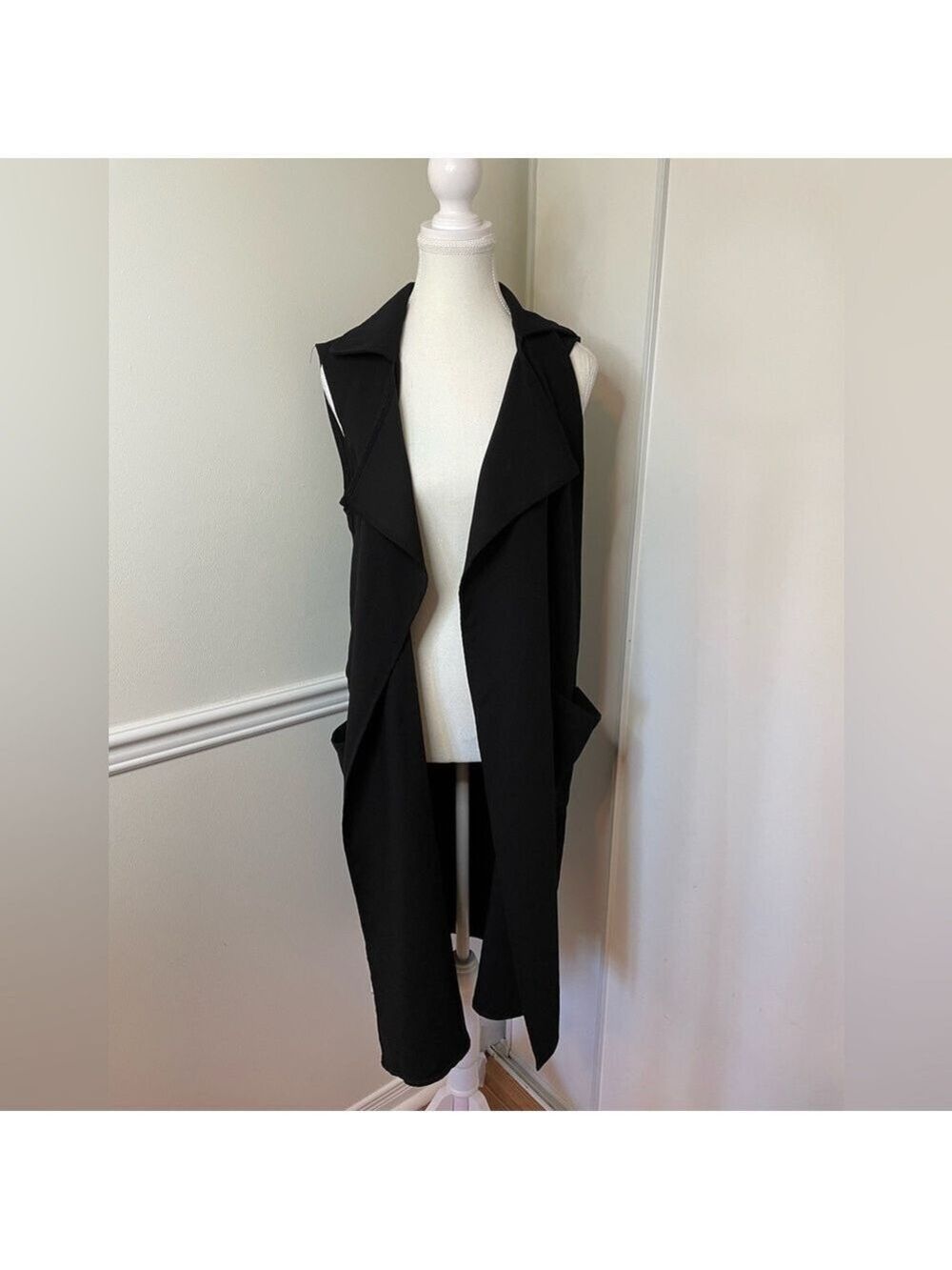 🐈Costes Long Duster Vest with Pockets M - Picture 2 of 11